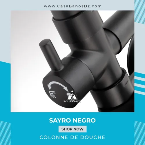 Colonne De Douche SAYRO Noir AQUASSENT 