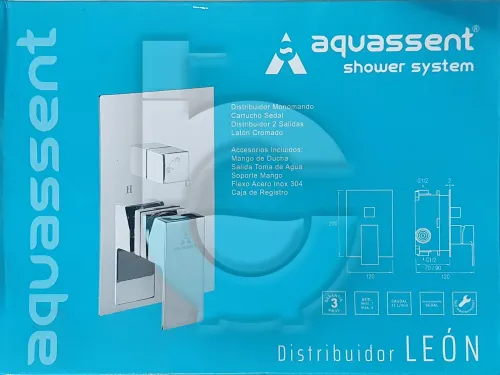 Douche Encastrable LEON Chromé AQUASSENT