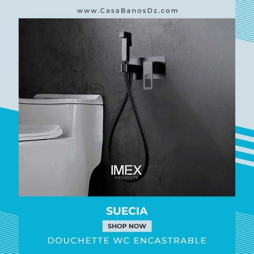 Mitigeur Douchette WC Encastré SUECIA Noir IMEX