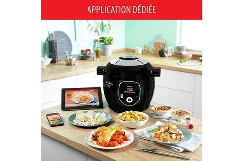 MOULINEX COOKEO+ CONNECT MULTICUISEUR INTELLIGENT 6 PROGRAMMES, 200 RECETTES 6L NOIR CE867810