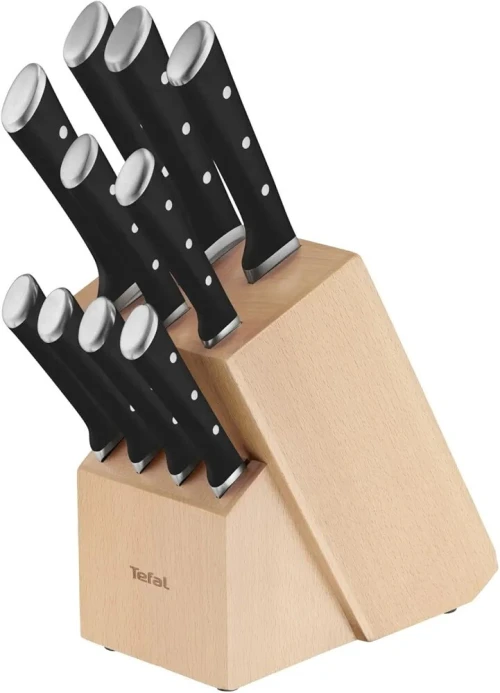 Tefal Ice Force Ensemble 11 Pièces Bloc Couteaux De Cuisine + 10 Couteaux, Lames K232S414