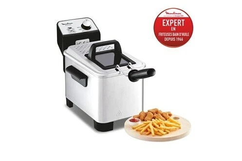Friteuse classique Moulinex EASY PRO PREMIUM ZONE FROIDE 3L INOX YY5144FB