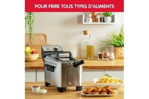 Friteuse classique Moulinex EASY PRO PREMIUM ZONE FROIDE 3L INOX YY5144FB