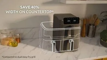 Air fryer Moulinex Dual Easy Fry Crispy Stack EZ7528F0 Air fryer Vertical - 8 programmes - 10l