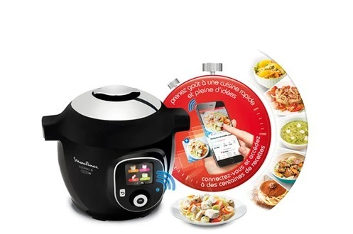 MOULINEX COOKEO+ CONNECT MULTICUISEUR INTELLIGENT 6 PROGRAMMES, 200 RECETTES 6L NOIR CE867810