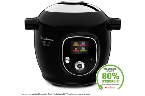 MOULINEX COOKEO+ CONNECT MULTICUISEUR INTELLIGENT 6 PROGRAMMES, 200 RECETTES 6L NOIR CE867810