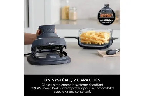 Ninja Crispi Airfryer en verre FN101EUGY Bleu Gris