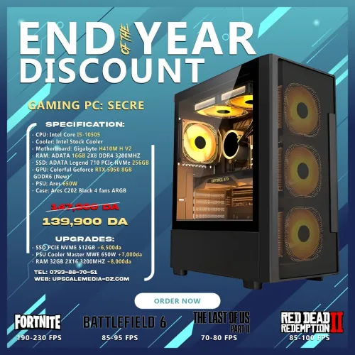 Gaming PC SECRE: Intel Core i5-10505 with RTX 5050