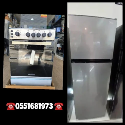 Pack Réfrigérateur midea 410l + cuisinière maxwell 4 feux