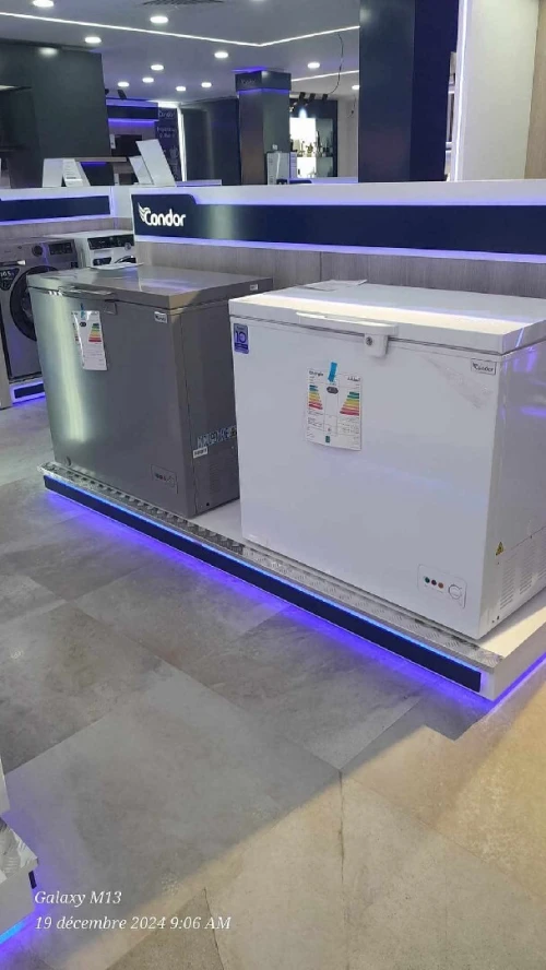 Congélateur condor  horizontal 260 litre Blanc gris