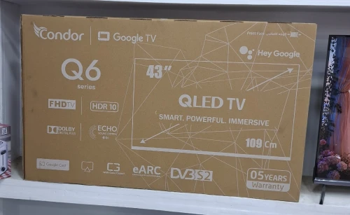 Promotion téléviseur condor 43 pouce Qled Google tv