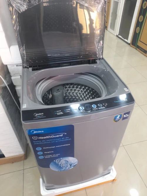 Promotion machine à laver midea 10kg la top grise