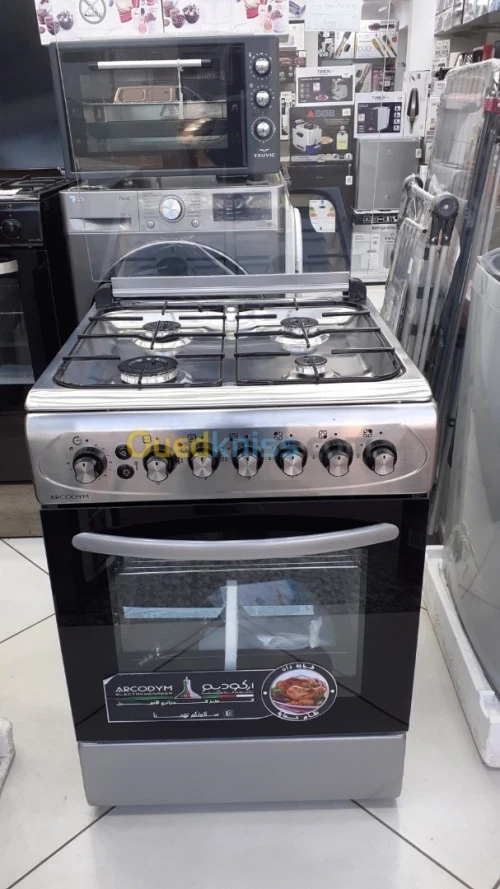 Promotion cuisinière arcodym ventilé inox 4 feux 