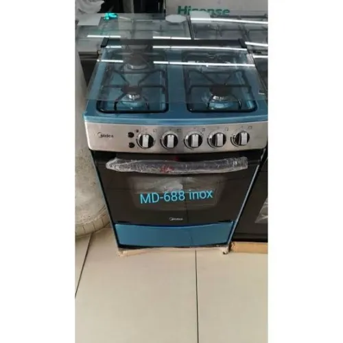 Cuisinière midea 4 feux inox 