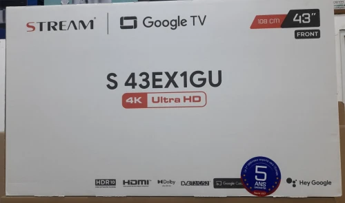 Promotion téléviseur stream 43p 4k google tv