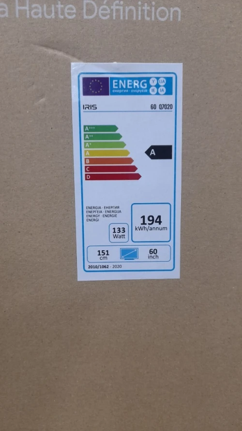 Promotion téléviseur iris 60 pouces Google tv QLed