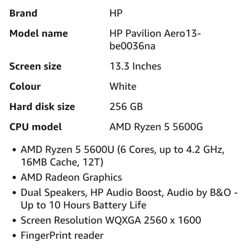HP Pavilion Aero 13