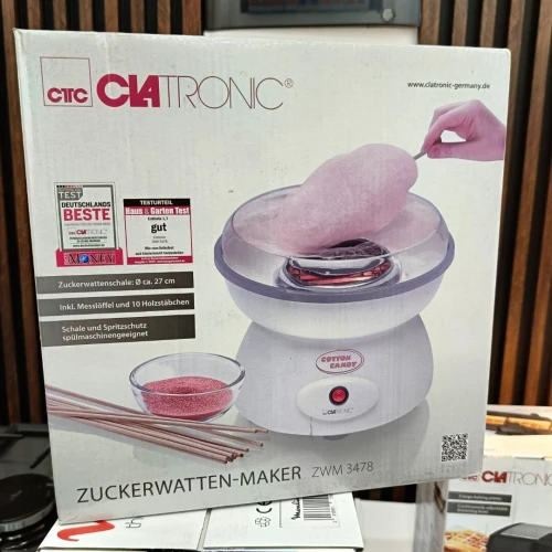 CLATRONIC Machine à Barbe a papa Coton Compact 500w 27 Cm