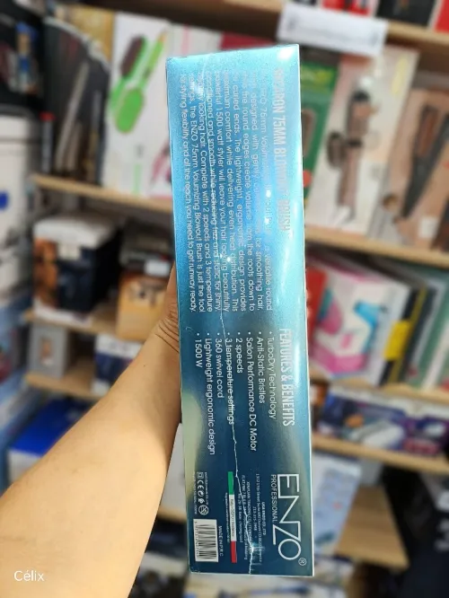 ENZO Brosse volumisante soufflante seche cheveux coconut 1500w
