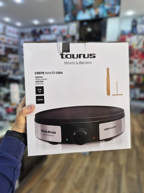TAURUS White & Brown Crêpière 30 cm 1200w