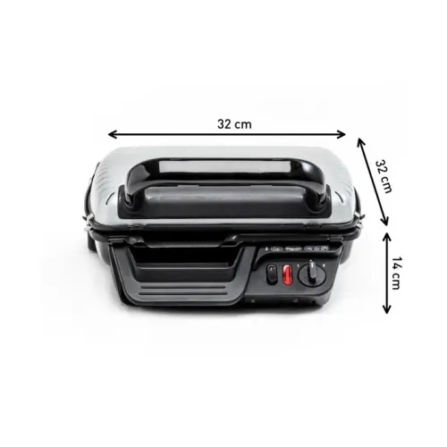 TEFAL Grill Viande panineuse & barbecue Compact Grill 2000W 3 niveaux 