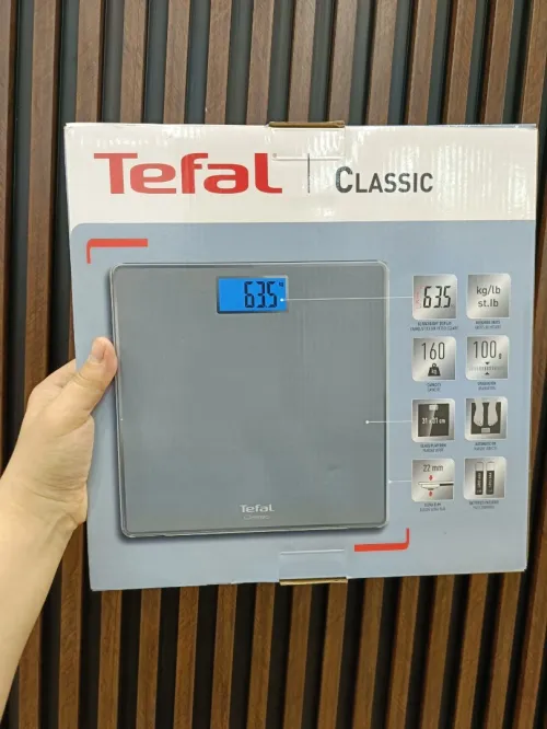 TEFAL Pese personne balance electronique en verre trempé 160kg CLASSIC