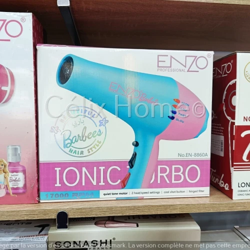 ENZO Sèche cheveux Barbees ionic Turbo 1600w 8860A