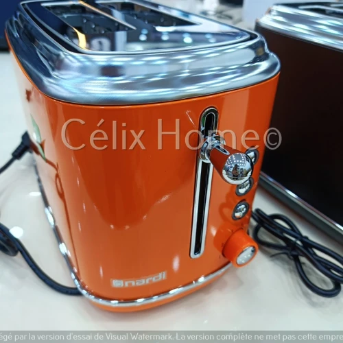 NARDI Grille pain Classique 2 Tranches 1050W NOIR/ORANGE
