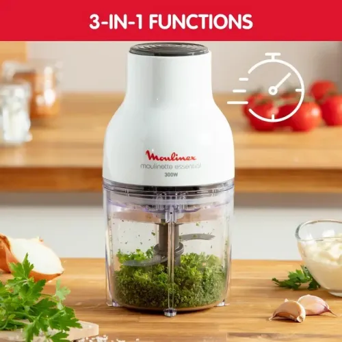 MOULINEX Moulinette Essential Mini hachoir 3en1 4 lames