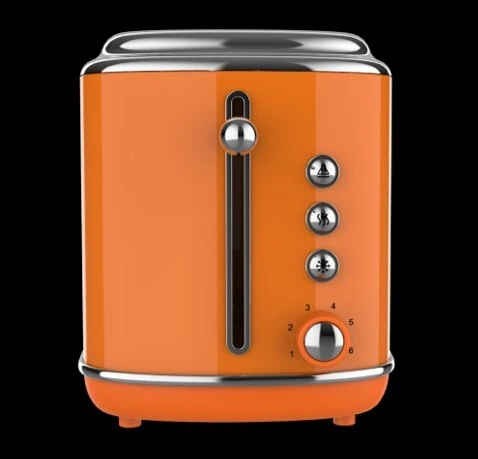 NARDI Grille pain Classique 2 Tranches 1050W NOIR/ORANGE