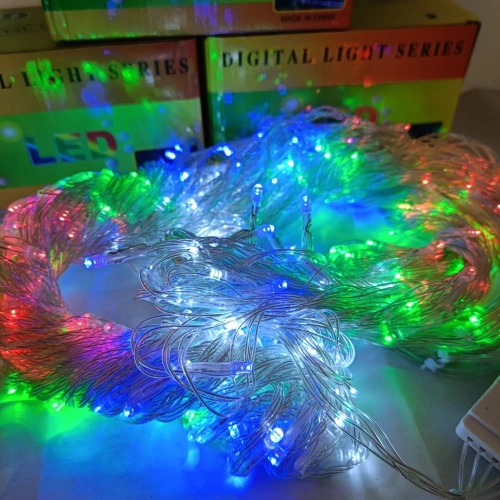 Guirlande guirxiété lumineuse décor ramadan Rideau 3x3 mètres coloré/Jaune ضوئي ملون وأصفر FLASH