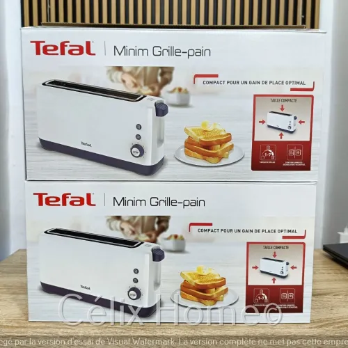 TEFAL Ultra Mini Grille-pain Minim longue et large fente TL302110 850w