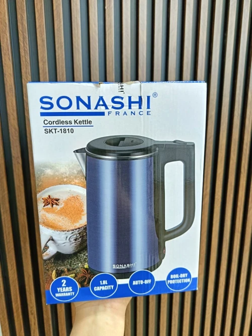 BOUILLOIRE ELECTRIQUE SONASHI SANS FIL 1.8L 2200W EN INOX