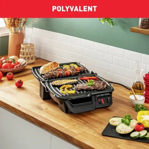 TEFAL Grill Viande panineuse & barbecue Compact Grill 2000W 3 niveaux 