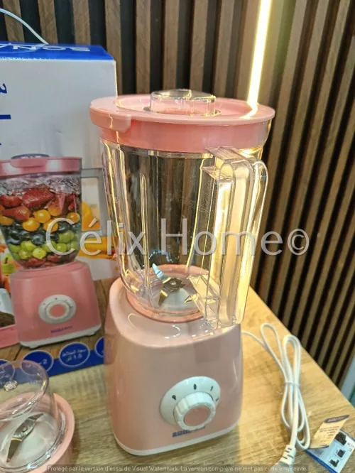 SONASHI Blender mixeur 1.5L 2en1 avec moulin 350w Rose
