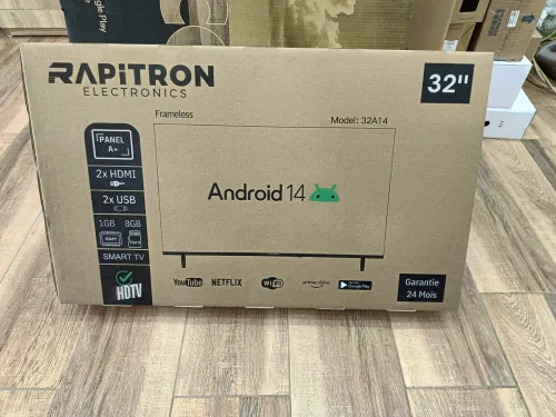 RAPITRON Téléviseur Smart Android 14 32" Frameless