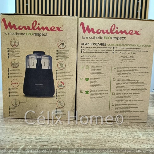 MOULINEX Moulinette et hachoir Eco Respect 4en1 800w 500ml DP710810