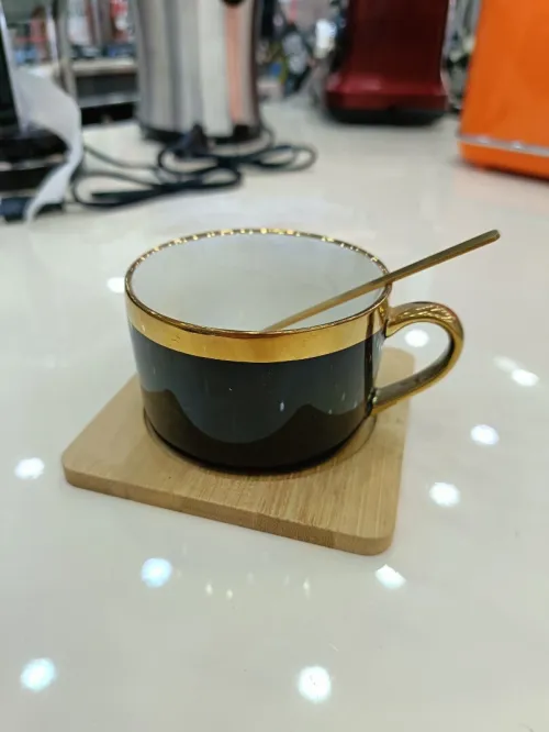 Chopes tasses café au lait avec couvercle en céramique