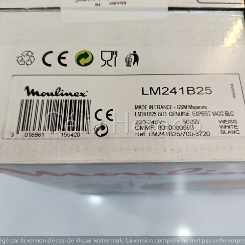 MOULINEX Blender mixeur The genuine 2en1 avec broyeur 1.75L 500w Made in France LM241B25