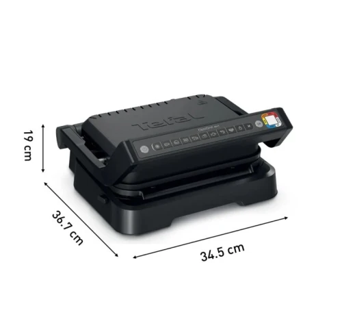 TEFAL OptiGrill 2en1 Intelligent Grill viande 9 programmes 2100w NOIRE