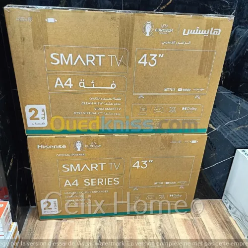HISENSE Téléviseur 43" VIDAA SMART TV FHD Série A4 ORIGINAL