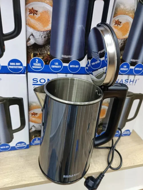 BOUILLOIRE ELECTRIQUE SONASHI SANS FIL 1.8L 2200W EN INOX