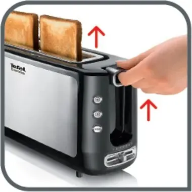 TEFAL Grille Pain Express 1000W noir et chromé