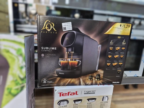 L'OR Barista PHILIPS Machine a café capsules +9 Rouge Bordeau/Gris Cashmere LM9012