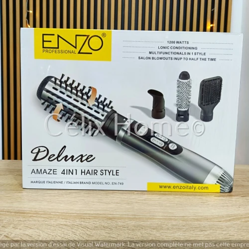 ENZO Brosse Soufflante Deluxe Amaze pack 4 en 1 1200w EN749
