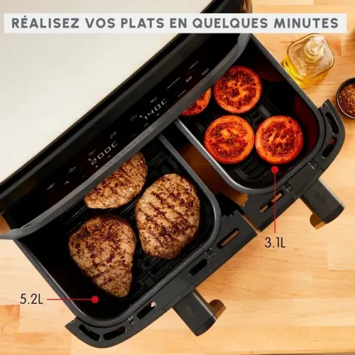 MOULINEX air fyer friteuse Dual easy fry & grill 5.2 +3.1 L double tiroire