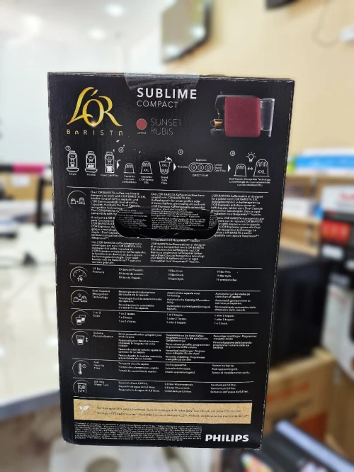 L'OR Barista PHILIPS Machine a café capsules +9 Rouge Bordeau LM9012