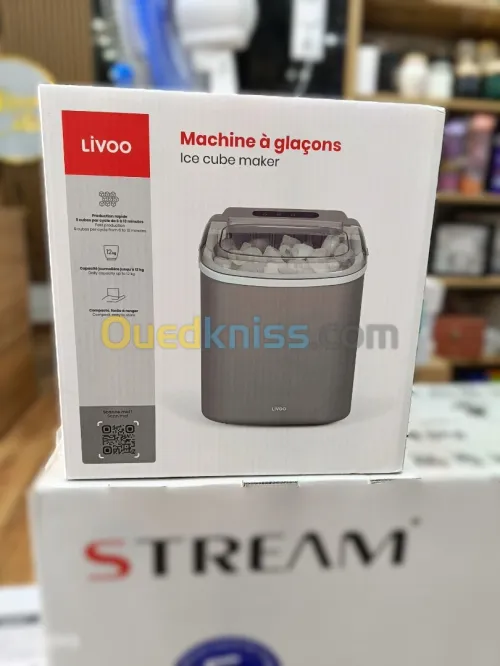 LIVOO Machine à glaçons 12Kg 9 cubes/6-13 min