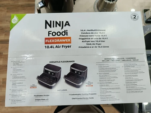 NINJA Foodi FlexDrawer Friteuse Air Fryer 10.4L dual zone AF500EU