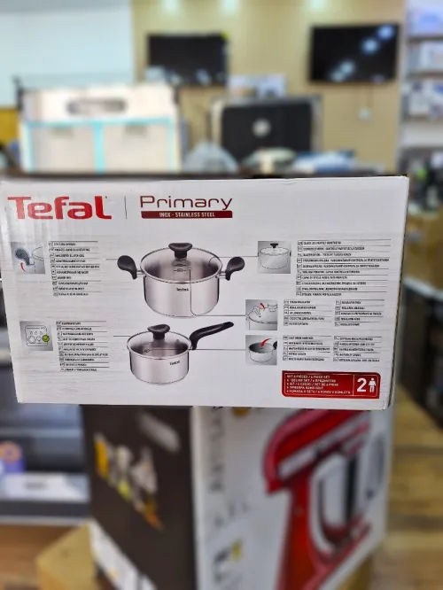 TEFAL Primary Batterie de cuisine en inox 6 pcs Faitout casserole